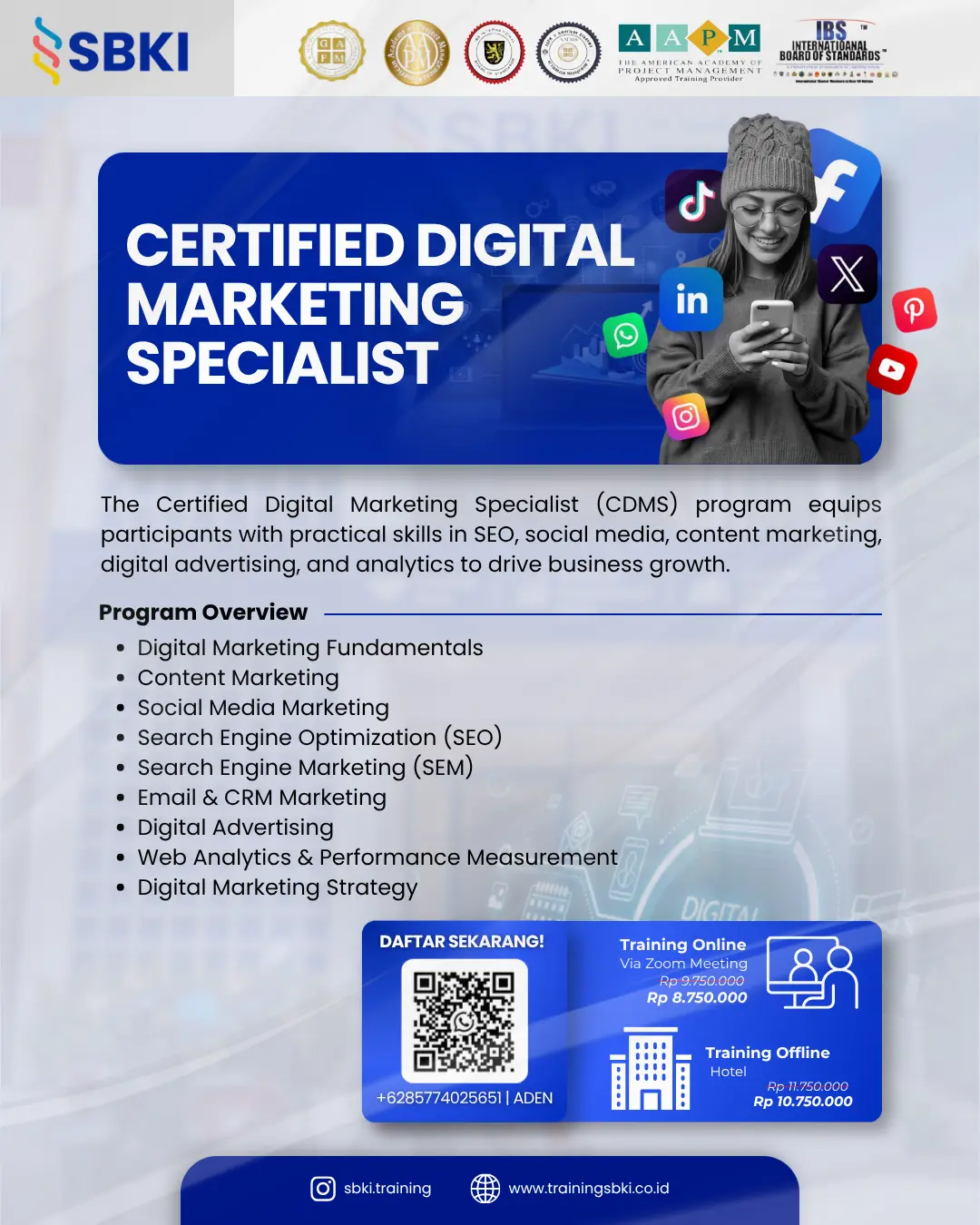 Sertifikasi Certified Digital Marketing Specialist CDMS