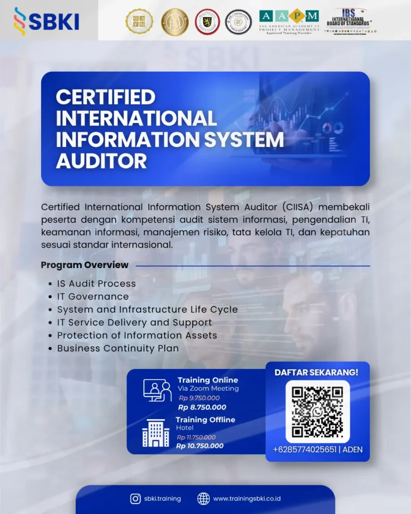Sertifikasi Certified International Information System Auditor CIISA