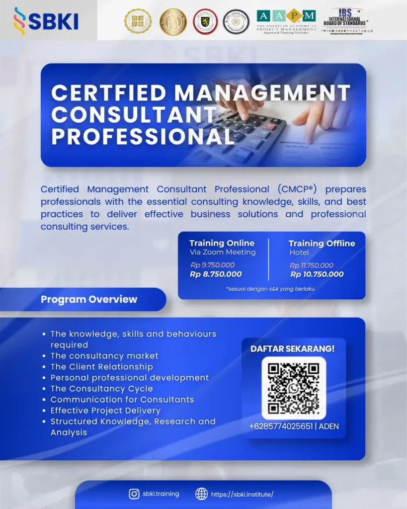 Sertifikasi CMCP Certified Management Consultant Professional